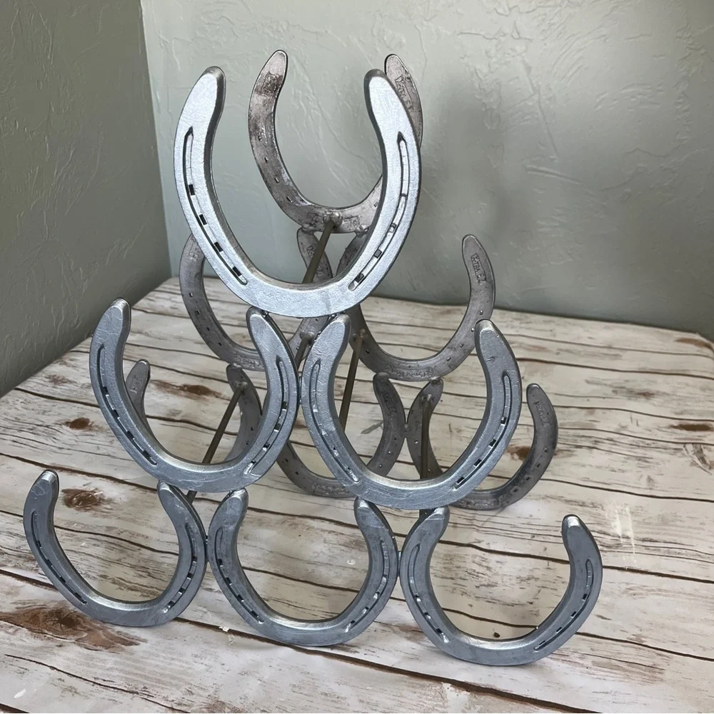 Handmade horseshoe wine